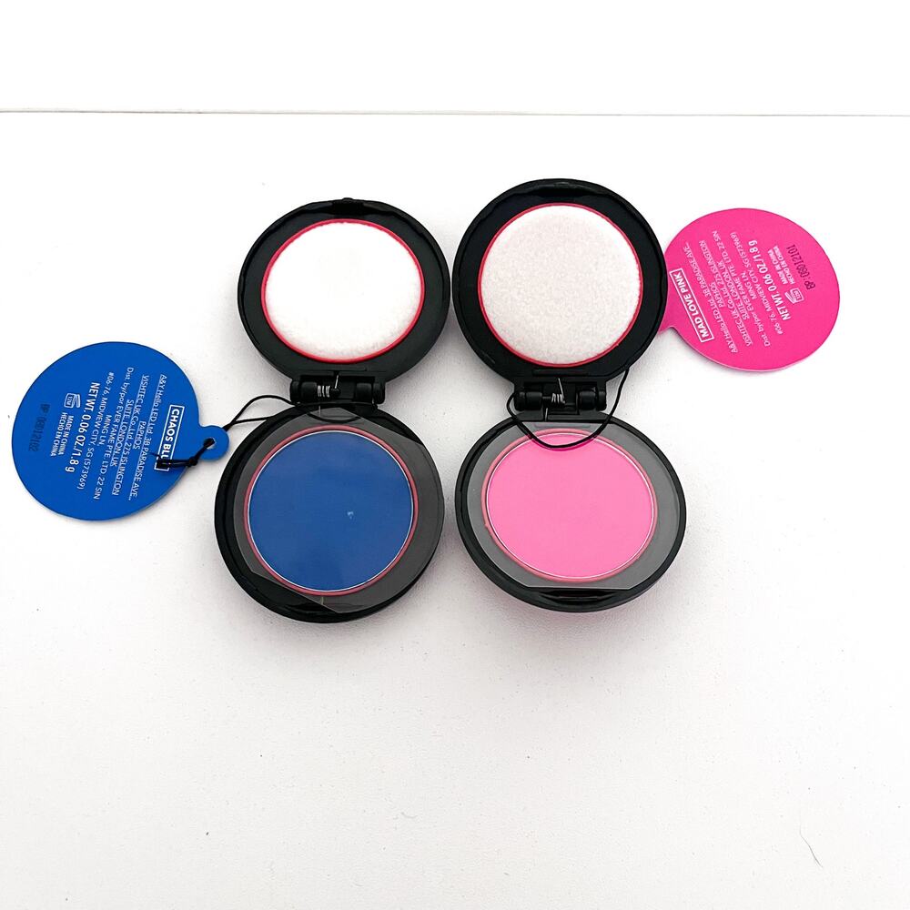 Sheglam Harley Quinn Powder Hair Dye Bundle .06 oz Mad Love Pink & Chaos Blue‎